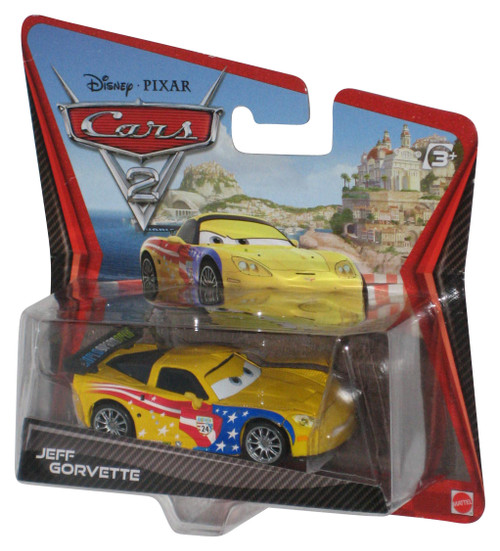 Disney Cars 2 Movie Jeff Gorvette (2010) Mattel Die-Cast Toy Car - (Short Card Checkout Lane Blister Card)