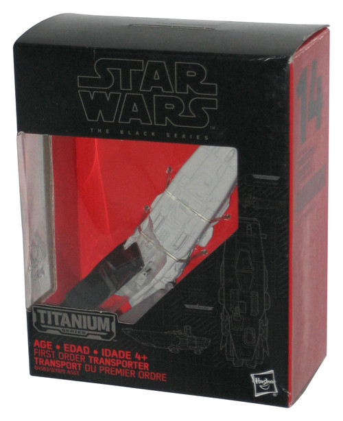 Star Wars Force Awakens Black (2015) Titanium First Order Transporter Toy Vehicle - (Hang Hook Loose)