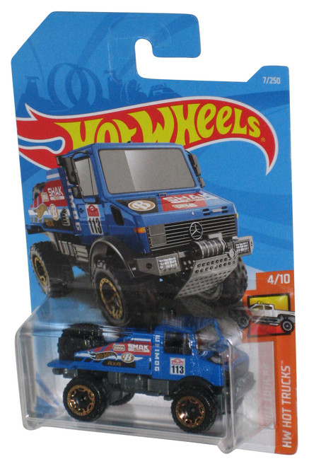 Hot Wheels HW Hot Trucks 4/10 Mercedes-Benz Unimog 1300 (2019) Blue Toy Truck 7/250