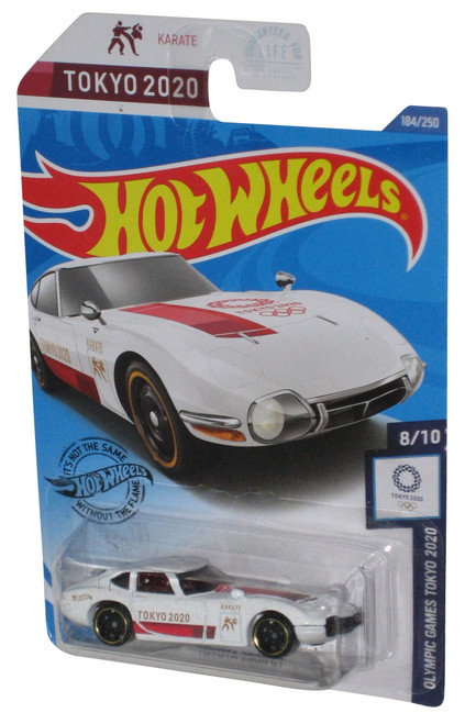 Hot Wheels Toyota 2000 GT Tokyo 2020 Karate Olympic Games White Toy Car 184/250