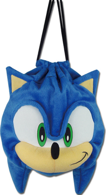 Sonic The Hedgehog Face Blue Video Game Plush Bag GE-84645