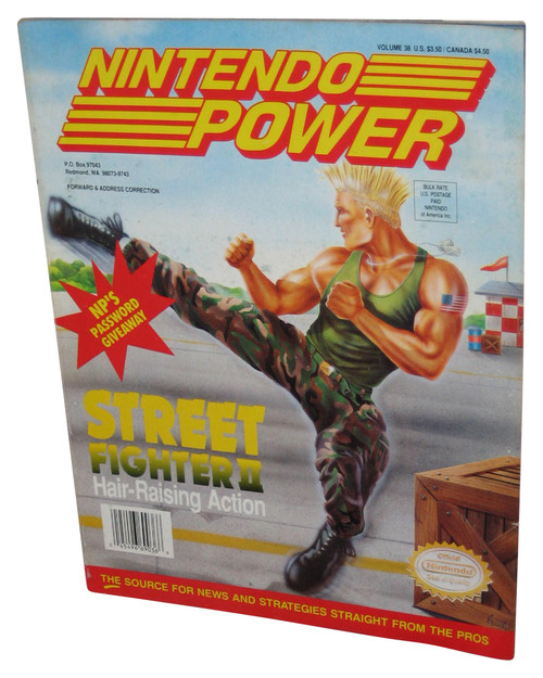 Nintendo Power Volume 36 Video Game Magazine Book - (Street Fighter II Guile Cover)