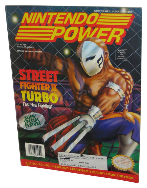 Nintendo Power Volume 51 Video Game Magazine Book - (Street Fighter II Turbo Vega Cover)