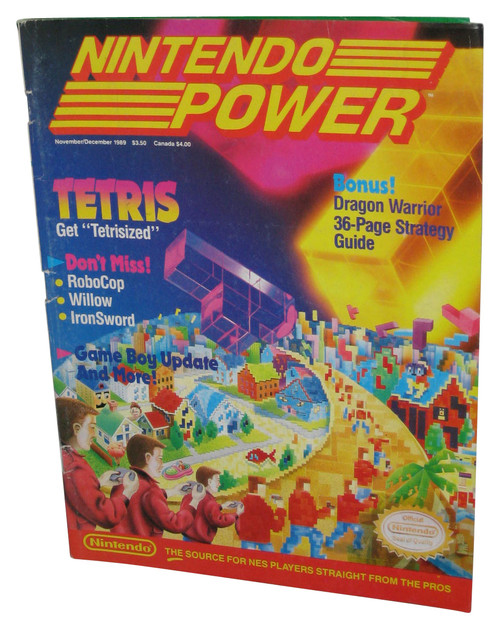 Nintendo Power Volume November / December 1989 Video Game Magazine Book - (Tetris Cover)