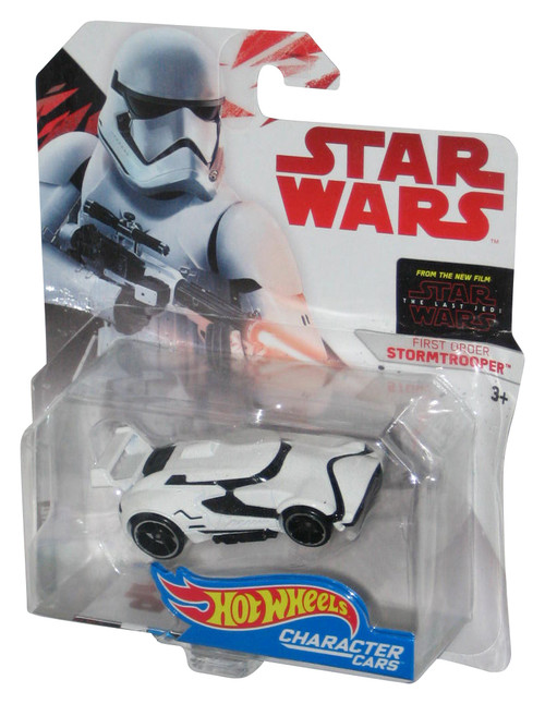 Star Wars The Last Jedi First Order Stormtrooper (2017) Hot Wheels Toy Car - (Damaged Blister Card)