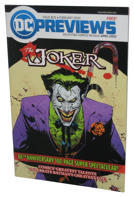 DC Comics Previews Issue #22 February 2020 The Joker Comic Book - (80th Anniversary)