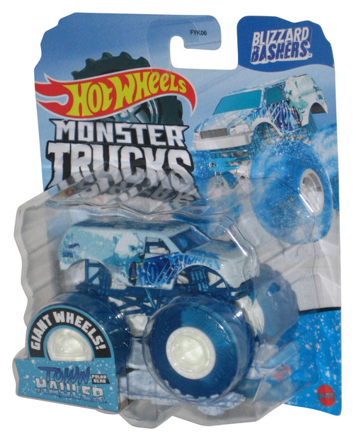 Hot Wheels Monster Trucks (2020) Town Hauler Polar Bear Blizzard Bashers 1:64 Toy Truck