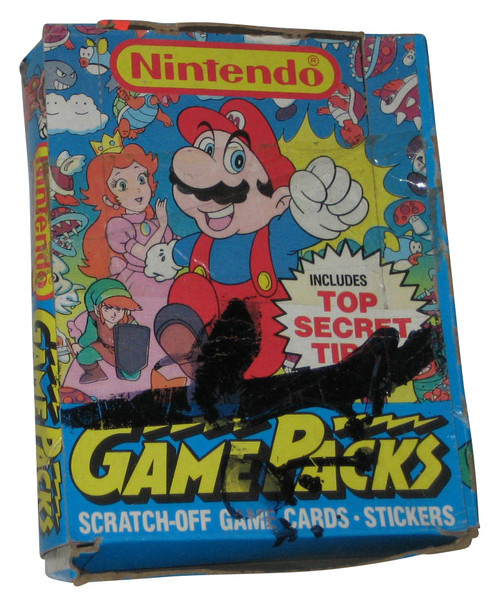 Nintendo Scratch Off Cards & Sticker (1998) Topps Damaged Game Box Only - (No Packs)