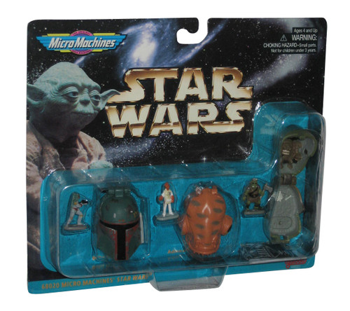 Star Wars Micro Machines Boba Fett, Admiral Ackbar & Gamorrean Guard Figure Play Set - (Black Blister)