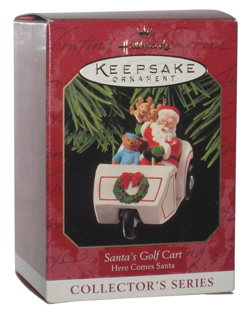 Santa's Golf Cart Here Comes Santa (1999) Hallmark Keepsake Ornament