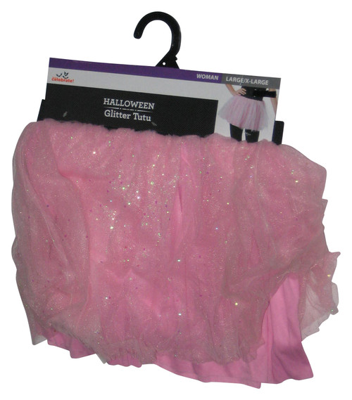 Halloween Glitter Hot Pink Tutu Skirt Dress - (Size Woman's Large / XLarge)