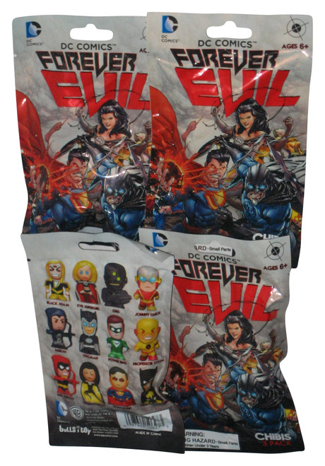 DC Comics Forever Evil Chibis Figure 3-Pack Lot - (4 Blind Packs)