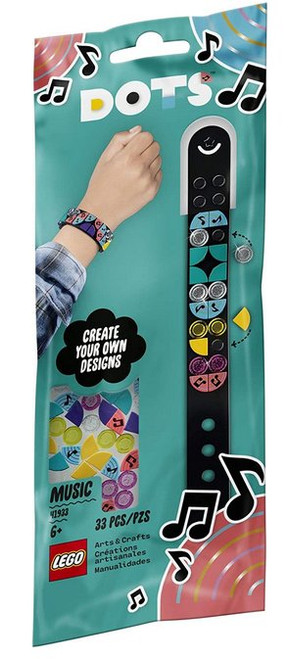 LEGO Dots Music Adjustable Kids Black Bracelet 41933