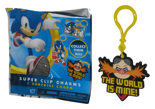 Sonic The Hedgehog Doctor Eggman The World Is Mine Rubber Charm Keychain - (Forever Clever Super Clip)