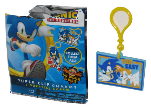 Sonic The Hedgehog & Tails Too Easy Rubber Charm Keychain - (Forever Clever Super Clip)