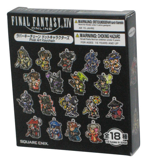 Final Fantasy XIV Online Square-Enix Toys 8-Bit Pixel Art Keychain Blind Box - (1 Random Key Chain)