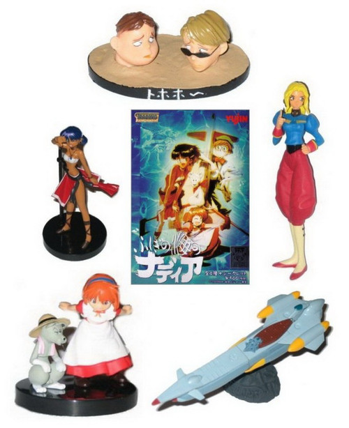 Nadia Secret of Blue Water Yujin Toho Trading Figure Set - (5 Figures)