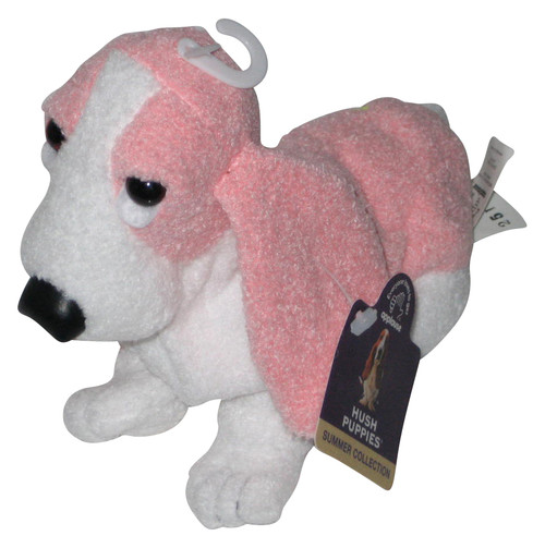 Hush Puppies Applause Pink & White Dog Bean Bag Plush