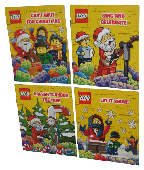 LEGO Christmas Activity Yellow Book Lot - (4 Small Mini Books)