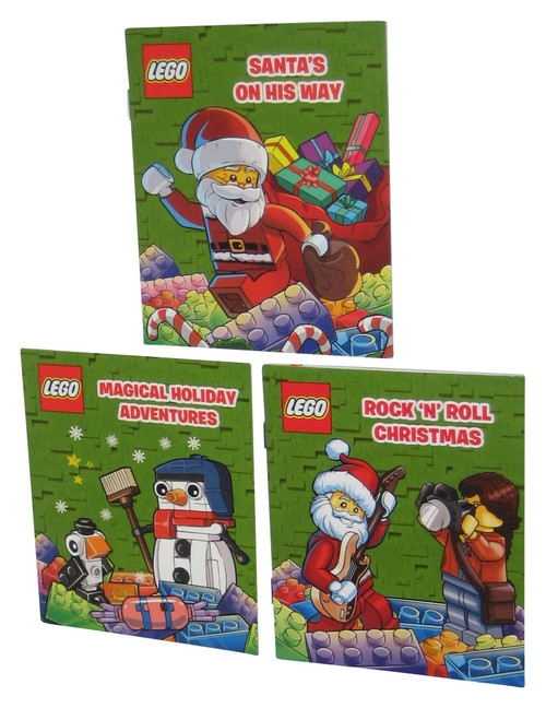LEGO Christmas Activity Green Book Lot - (3 Small Mini Books)