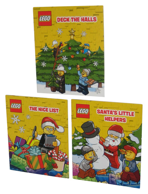 LEGO Christmas Activity Yellow Book Lot - (3 Small Mini Books)