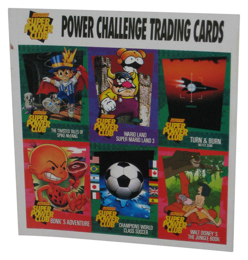 Nintendo Power Challenge Trading Card Sheet - (Wario Land, Bonk's Adventure, Jungle Book & More)