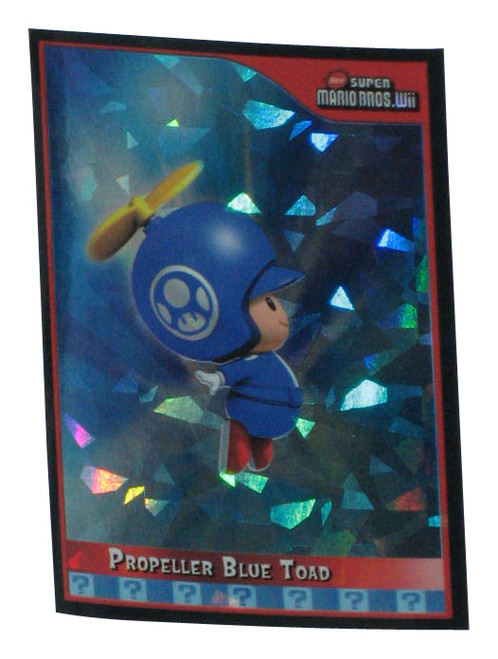 Nintendo New Super Mario Bros. Wii (2011) Enterplay Propeller Blue Toad Hologram Mini Sticker 084