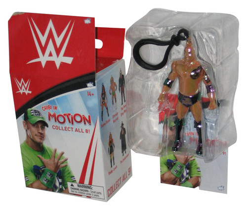 WWE Wrestling The Rock Metallic Version Chibi In Motion Bullsi Toy Mini Figure Keychain