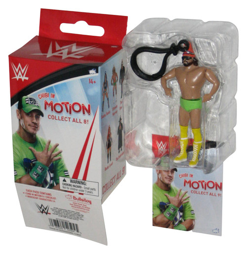WWE Wrestling Macho Man Randy Savage Chibi In Motion Bullsi Toy Mini Figure Keychain
