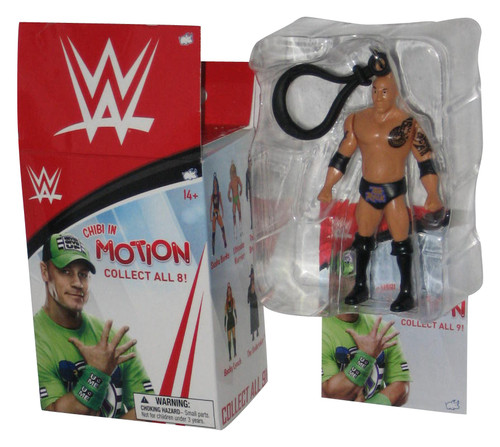 WWE Wrestling The Rock Chibi In Motion Bullsi Toy Mini Figure Keychain