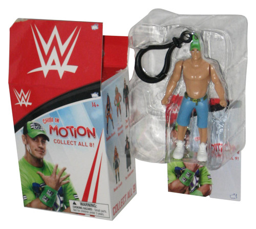 WWE Wrestling John Cena Chibi In Motion Bullsi Toy Mini Figure Keychain