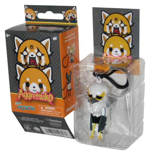 Aggretsuko Chibi In Motion Washimi Bullsitoy 2.5 Inch Mini Figure Keychain