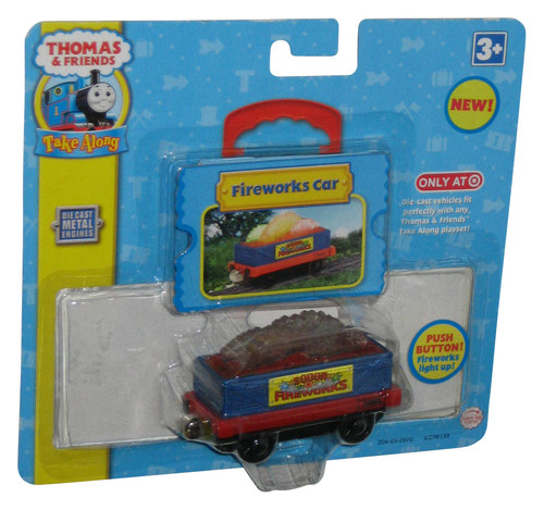 Thomas & Friends Take Along (2008) Fireworks Car Die-Cast Metal Tank Engine Train Toy - (Try me button does NOT work)