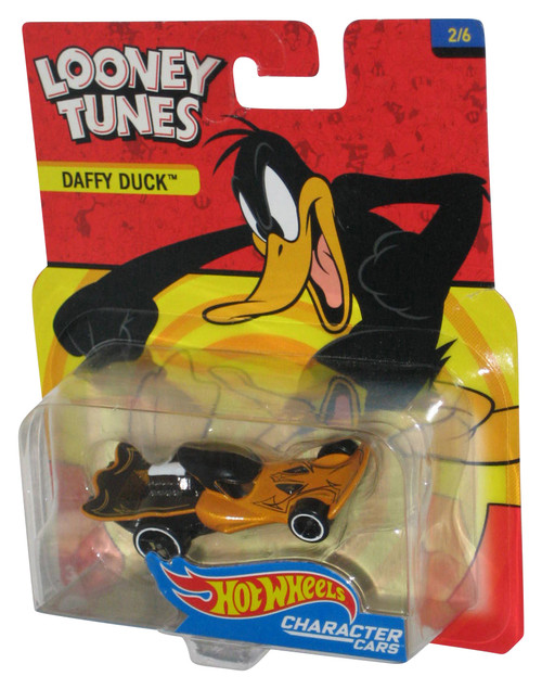 Looney Tunes Daffy Duck Hot Wheels (2016) Mattel Toy Car 2/6 - (Blister Card Has Small Tear)