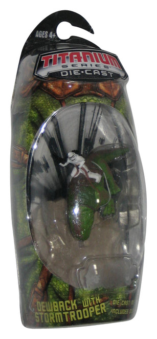 Star Wars Titanium Series (2006) Dewback with Stormtrooper Die-Cast Vehicle - (Missing Logo Sticker)