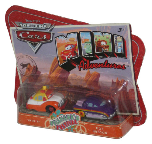 Disney Cars Mini Adventures Fillmore's Festival Sheriff & Doc Hudson Set - (Damaged Packaging)