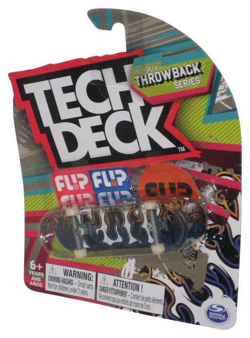Tech Deck Flip Throwback Series Flames Mini Toy Fingerboard Skateboard