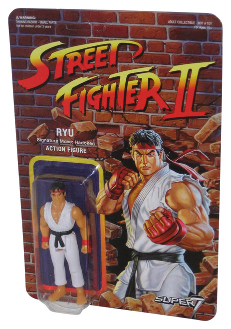 Street Fighter II Ryu Super 7 Reaction 3.75 Inch Action Figure