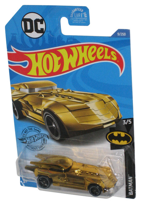 DC Comics Batman Gold Batmobile Hot Wheels (2017) Die-Cast Toy Car 9/250