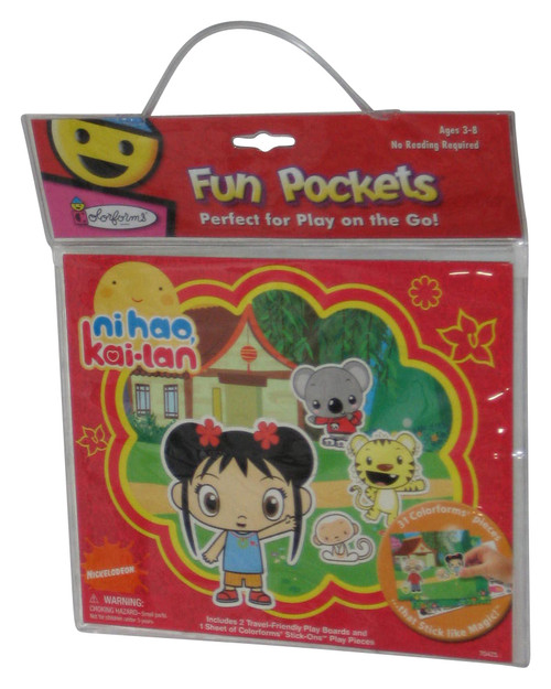 Nick Jr. Ni Hao Kai-Lan Fun (2009) Pockets Travel Play Board Colorforms Toy