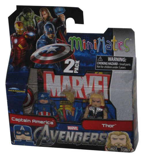 Marvel Minimates Captain America & Thor (2012) Diamond Select Figure Set
