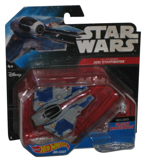 Star Wars Hot Wheels Obi-Wan Kenobi's Jedi Starfighter Starship Vehicle Toy - (Price Sticker Residue)