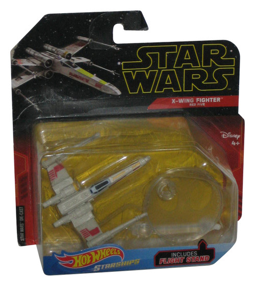 Star Wars Hot Wheels X-Wing Fighter Red Five (2018) Mattel Starships Toy - (Cracked Plastic)