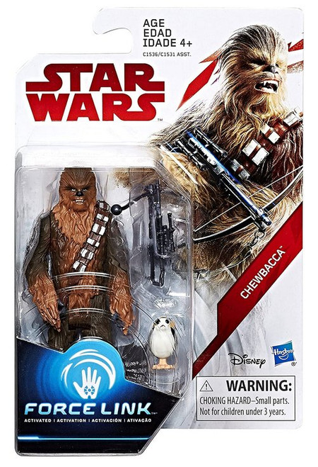 Star Wars Last Jedi Chewbacca with Porg (2017) Force Link 3.75 Inch Figure