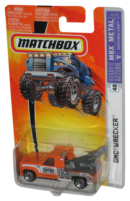 Matchbox MBX Metal (2006) Orange GMC Wrecker Toy Truck #48