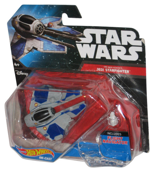 Star Wars Hot Wheels Obi-Wan Kenobi's Jedi Starfighter Starship Vehicle Toy - (Dented Plastic)