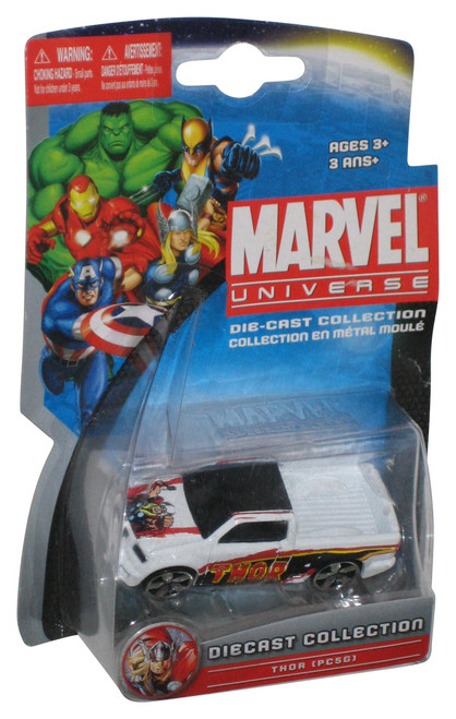 Marvel Universe Die-Cast Collection (2011) Maisto Thor PC5G White Toy Truck Car - (Damaged Blister Card)