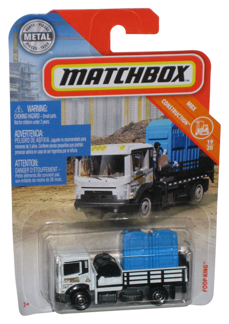 Matchbox MBX Construction (2019) Mattel Poop King White Toy Car 19/20