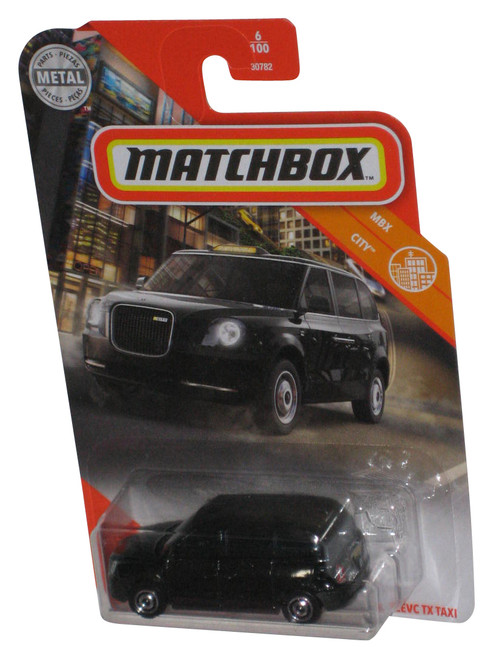 Matchbox MBX City (2020) Black Levc TX Taxi Toy Car 6/100