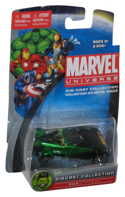 Marvel Universe Die-Cast Collection (2011) Maisto Hulk Chrysler Prowler Green Toy Car - (Damaged Blister Card)